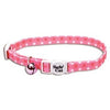 Cat Collar, Adjustable, Pink Dot, 12-In.