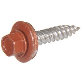 Self-Piercing Sheeter Roofing Screws, Hex, Red Ceramic Coated, 10 x 1-In., 1-Lb.