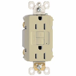 GFCI Outlet, 15A, Ivory