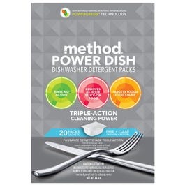 Naturally-Derived Dishwasher Detergent Packs,  Free & Clear, 20-Ct.