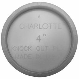 Schedule 40 DWV PVC Pipe Test Cap, White, 4-In.