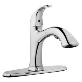 Pull Out Kitchen Faucet, Single Loop Handle, Chrome