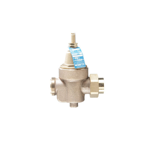 Watts Water Pressure Reducing Valve NPT Thread Union x NPT Female 3/4 IN Lead Free