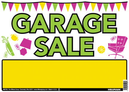 10  X 14  COLORFUL GARAGESALE SGN
