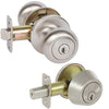 Callan Saxon Entry Knobset with Deadbolt Combo, Satin Nickel (US15)