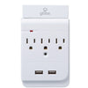 Globe Electric 3-Outlet Charging Station Surge Protector Wall Tap