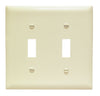 Legrand Pass & Seymour TradeMaster® Jumbo 2-Gang Nylon Wall Plate, 2 Toggle Switch Openings