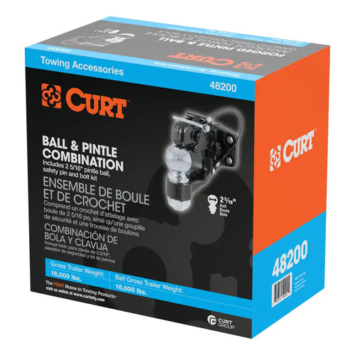 Curt Ball & Pintle Hitch (2-5/16 Ball, 16,000 lbs. Ball Capacity) #48200