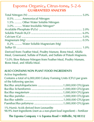 Citrus-tone 5-2-6